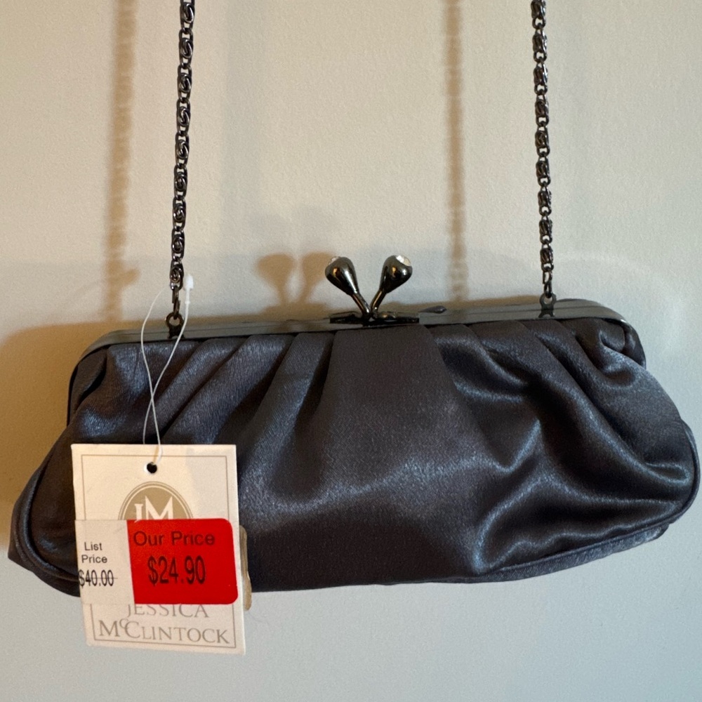 Jessica McClintock Charcoal Evening Clutch